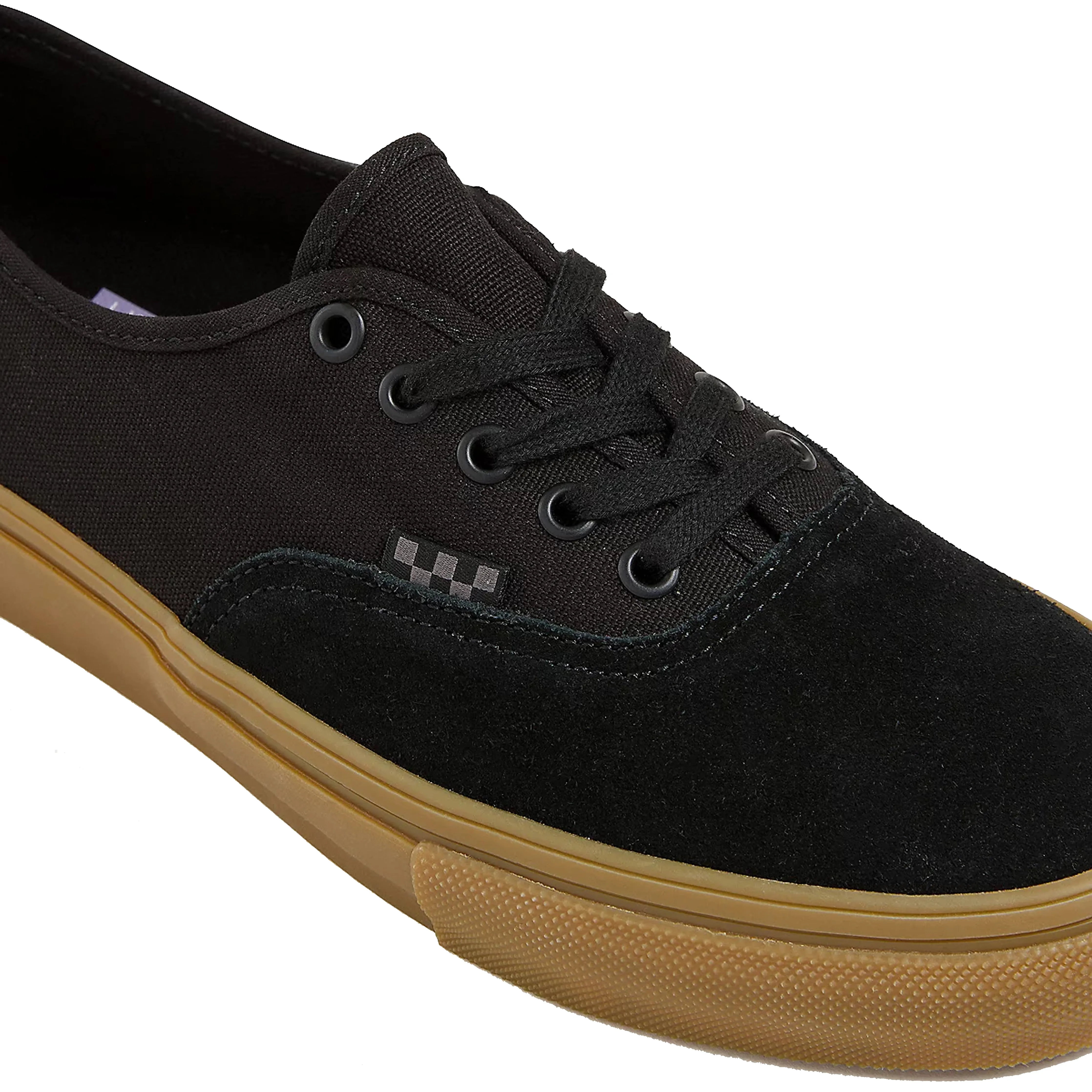 Vans Skate Authentic Skate Shoes - Black / Black /Gum Street Friendly Fit