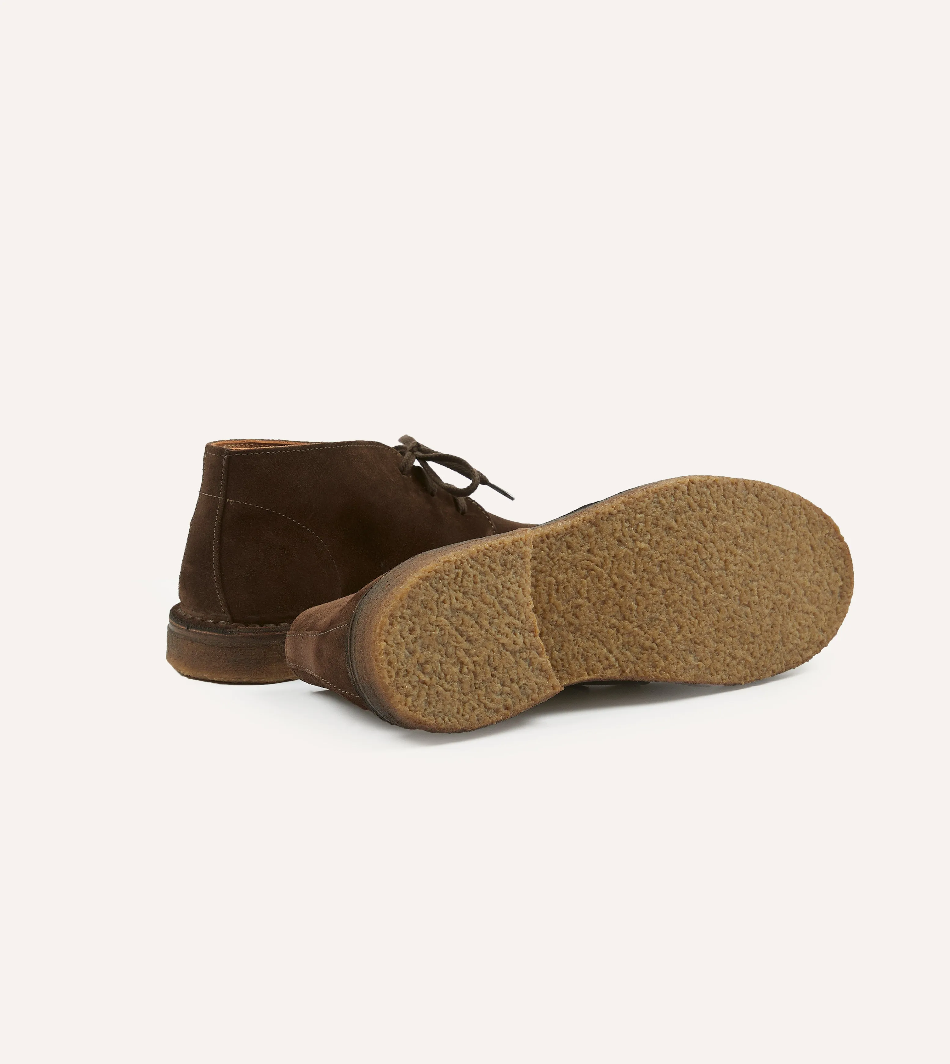 Crosby Moc-Toe Chukka Boot Brown Suede Leg Long Comfortable Wear