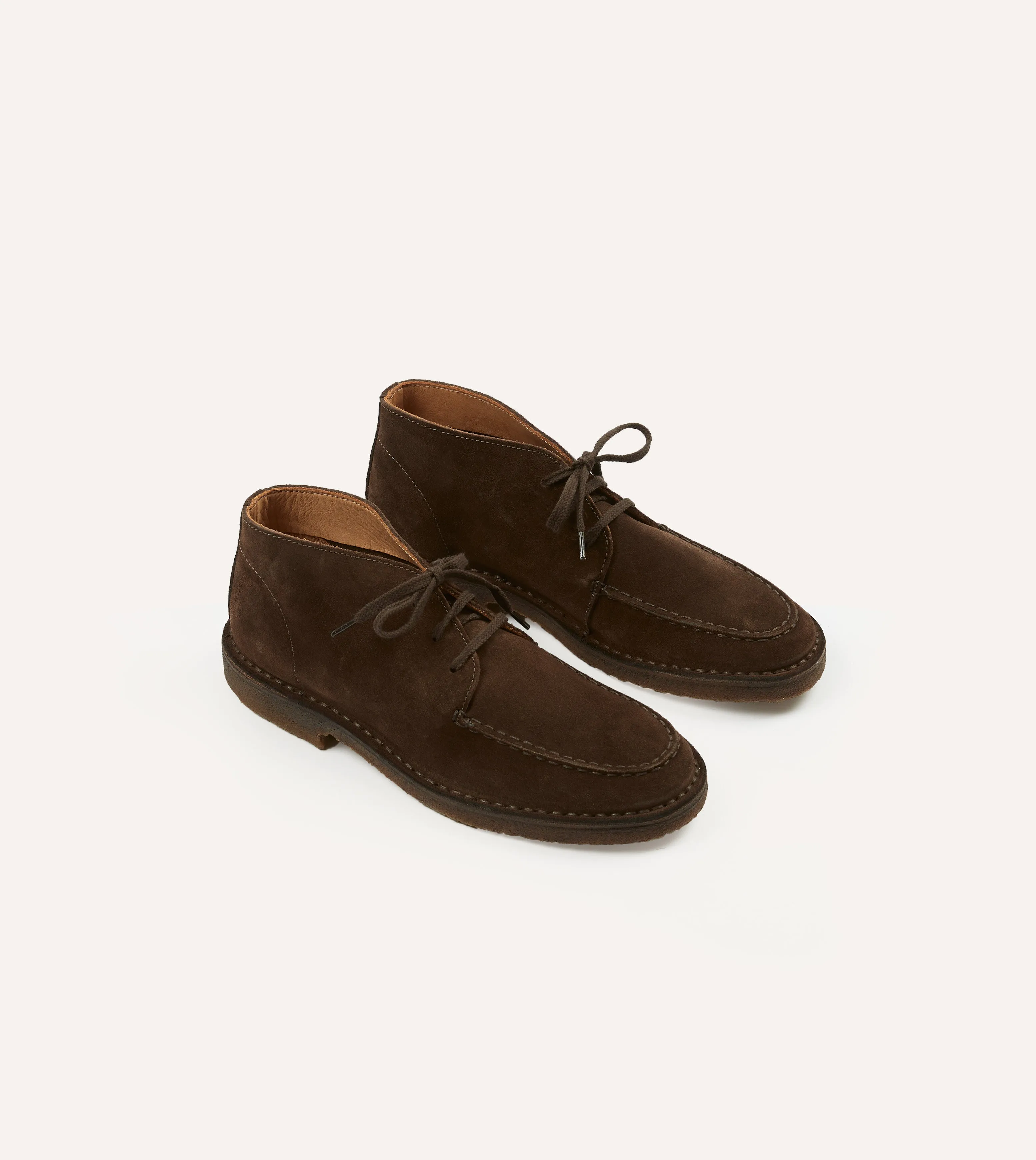 Crosby Moc-Toe Chukka Boot Brown Suede Ultra Light Airport Travel