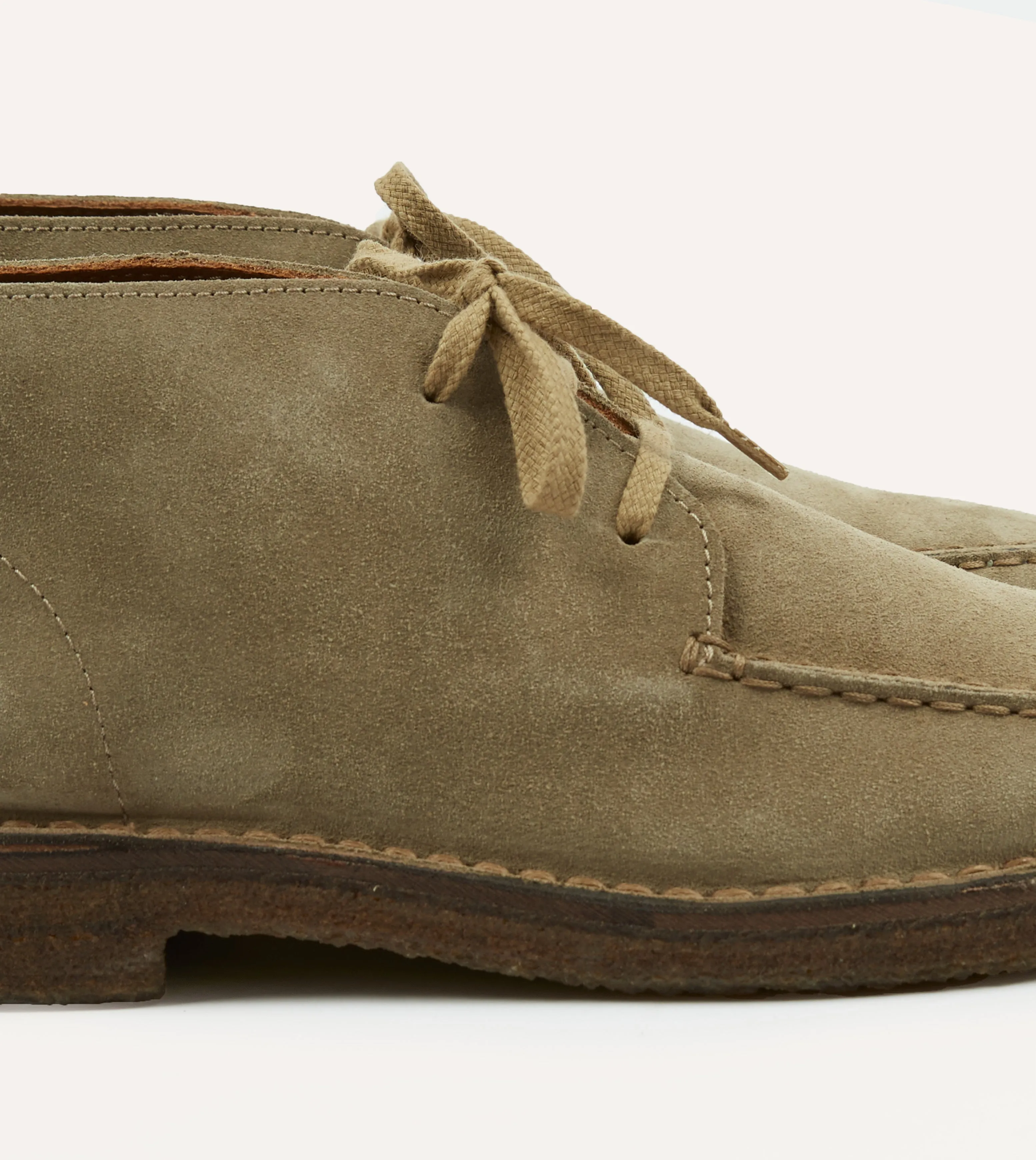 Crosby Moc-Toe Chukka Boot Sand Suede Stone Gray Sweat Resistant Comfort Seekers