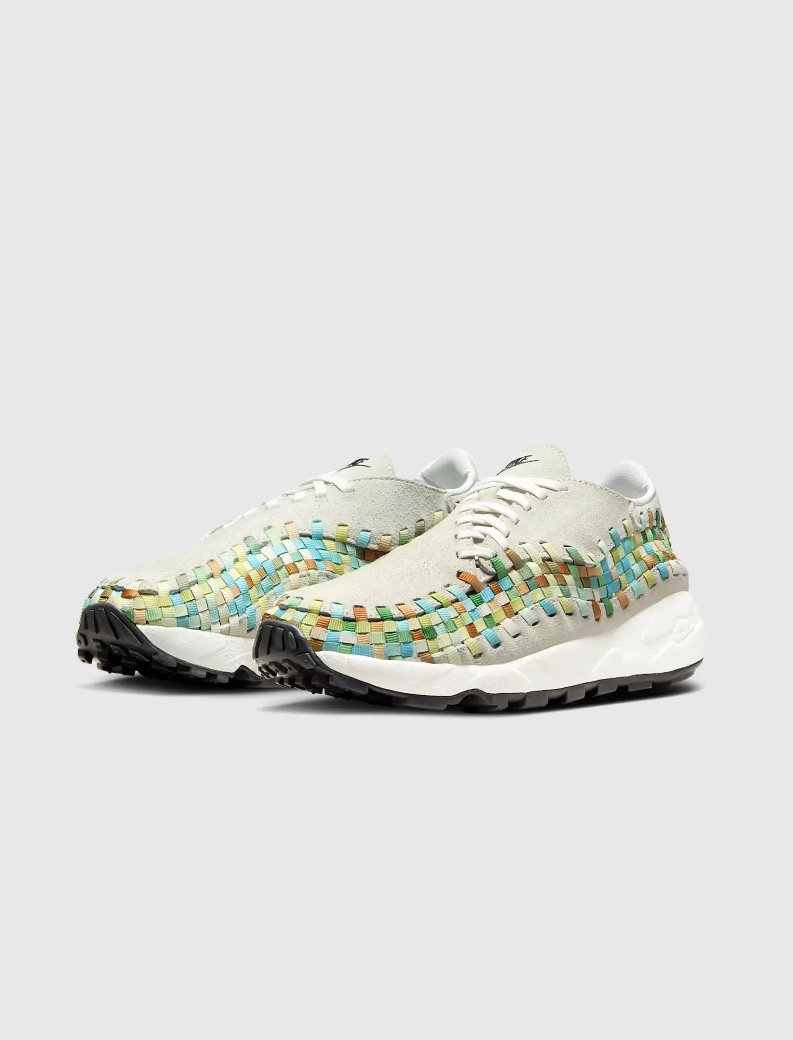 AIR FOOTSCAPE WOVEN "SUMMIT WHITE/BLACK SAIL/MULTI" Comfort Bend Stretch Fabric Weekend Trip