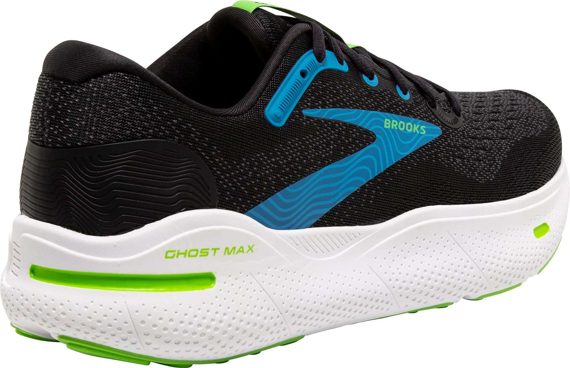 Brooks Ghost Max Mens Running Shoes - Black Wind Safe Fur Trim