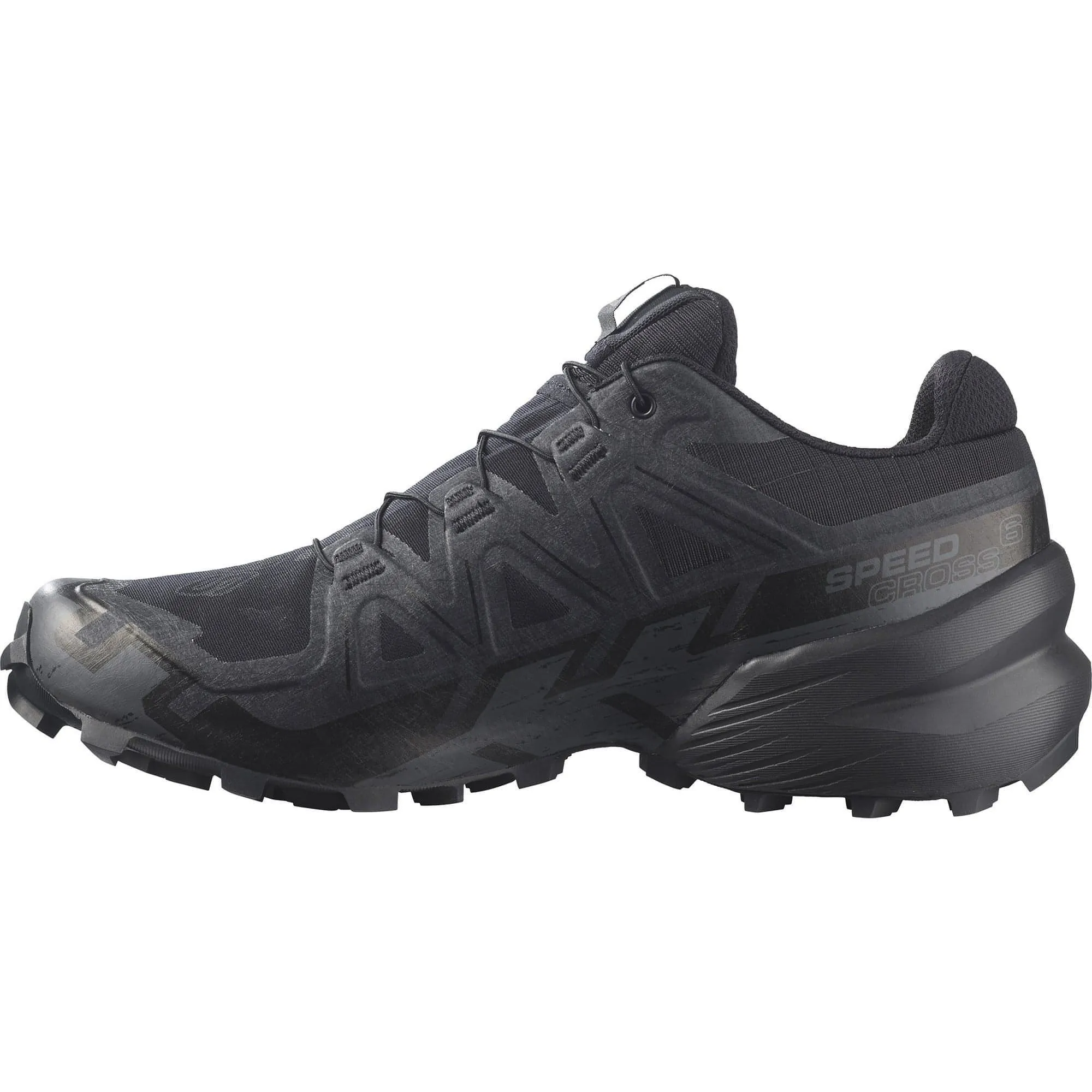 Metal Edge Salomon Speedcross 6 GORE-TEX Mens Trail Running Shoes - Black