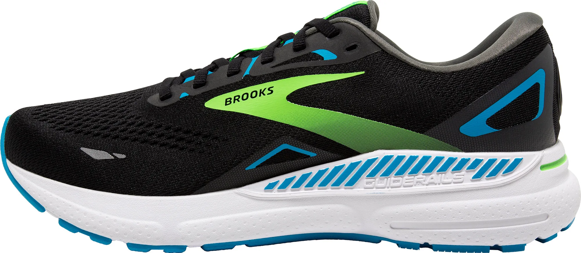 Lightweight Safe Land Brooks Adrenaline GTS 23 WIDE FIT Mens Running Shoes - Black
