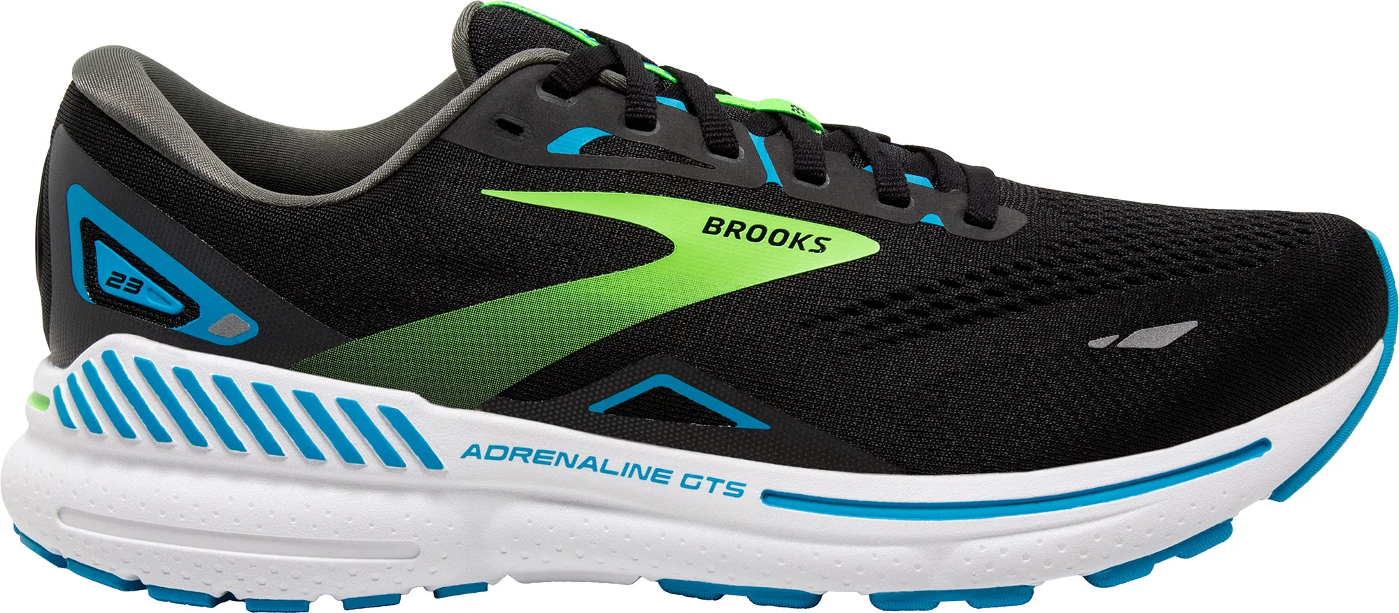 Quick Drying Weekend Errands Fashion Edge Brooks Adrenaline GTS 23 WIDE FIT Mens Running Shoes - Black