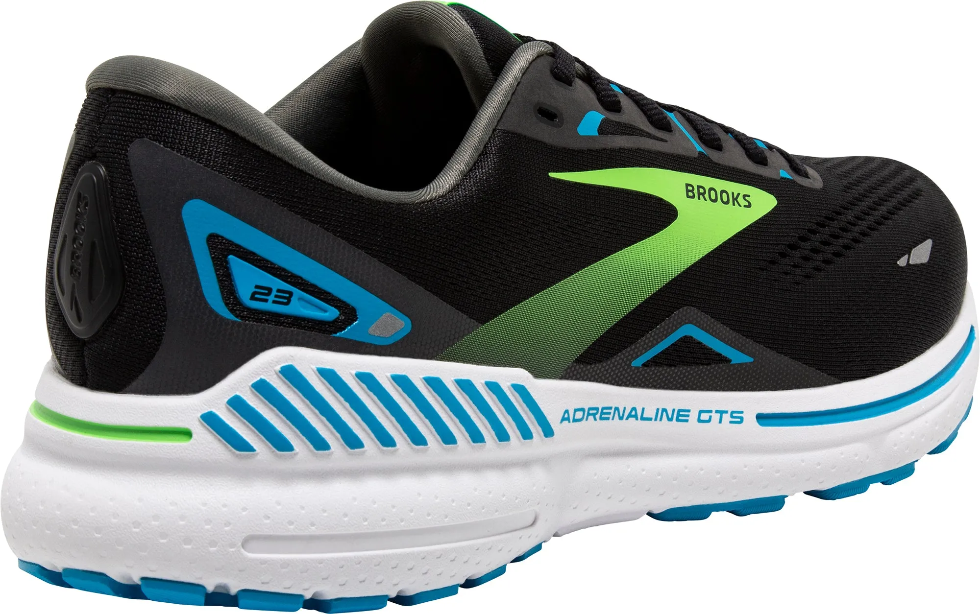 Brooks Adrenaline GTS 23 WIDE FIT Mens Running Shoes - Black Shock Absorbing Sport Life