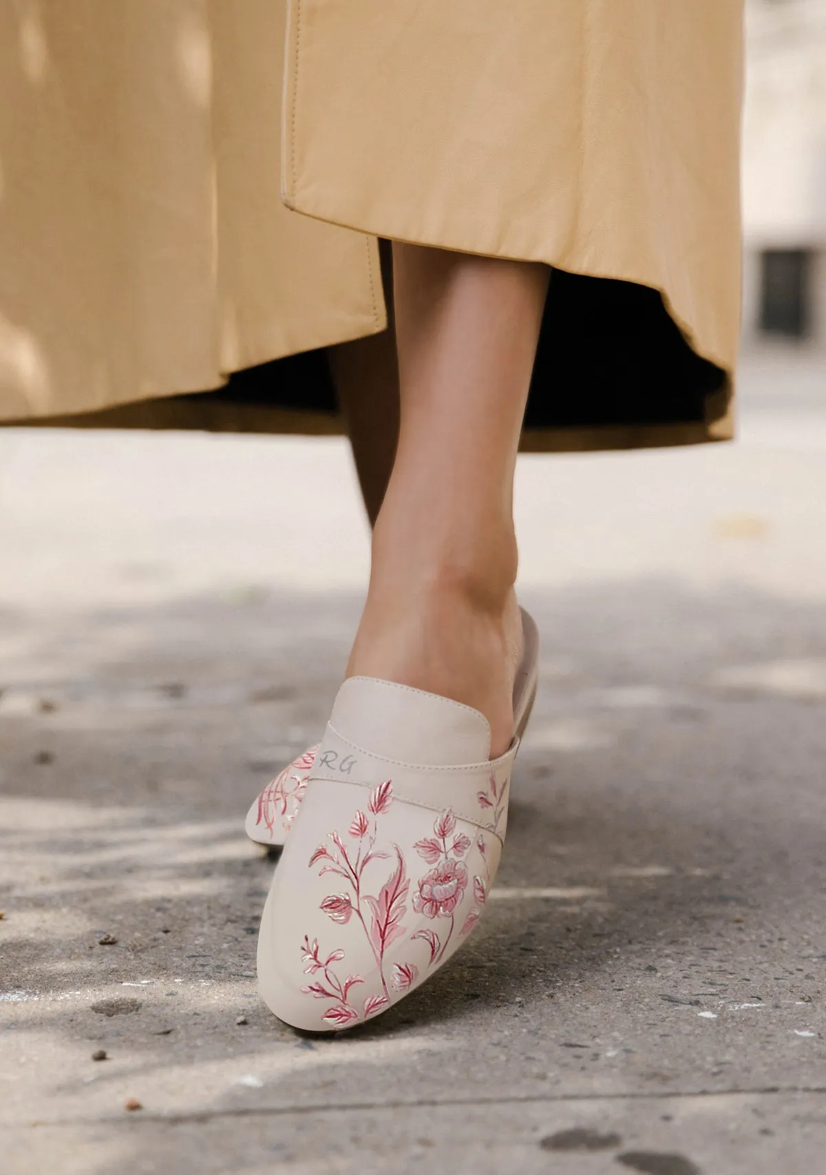 Light Footwear Eden Garden Beige Mule