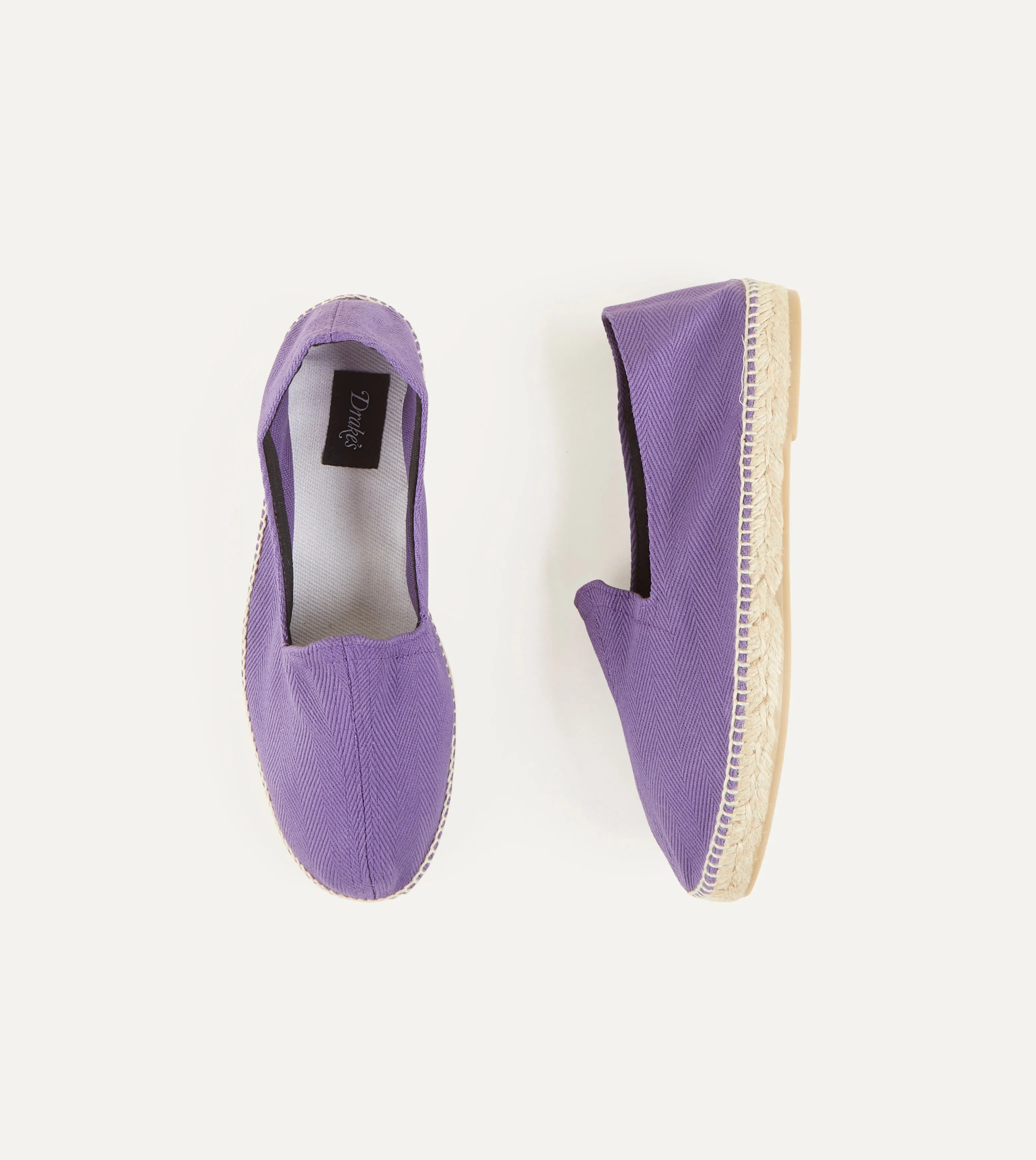 Ergonomic Wellness Seekers Quick Step Purple Herringbone Cotton Espadrilles