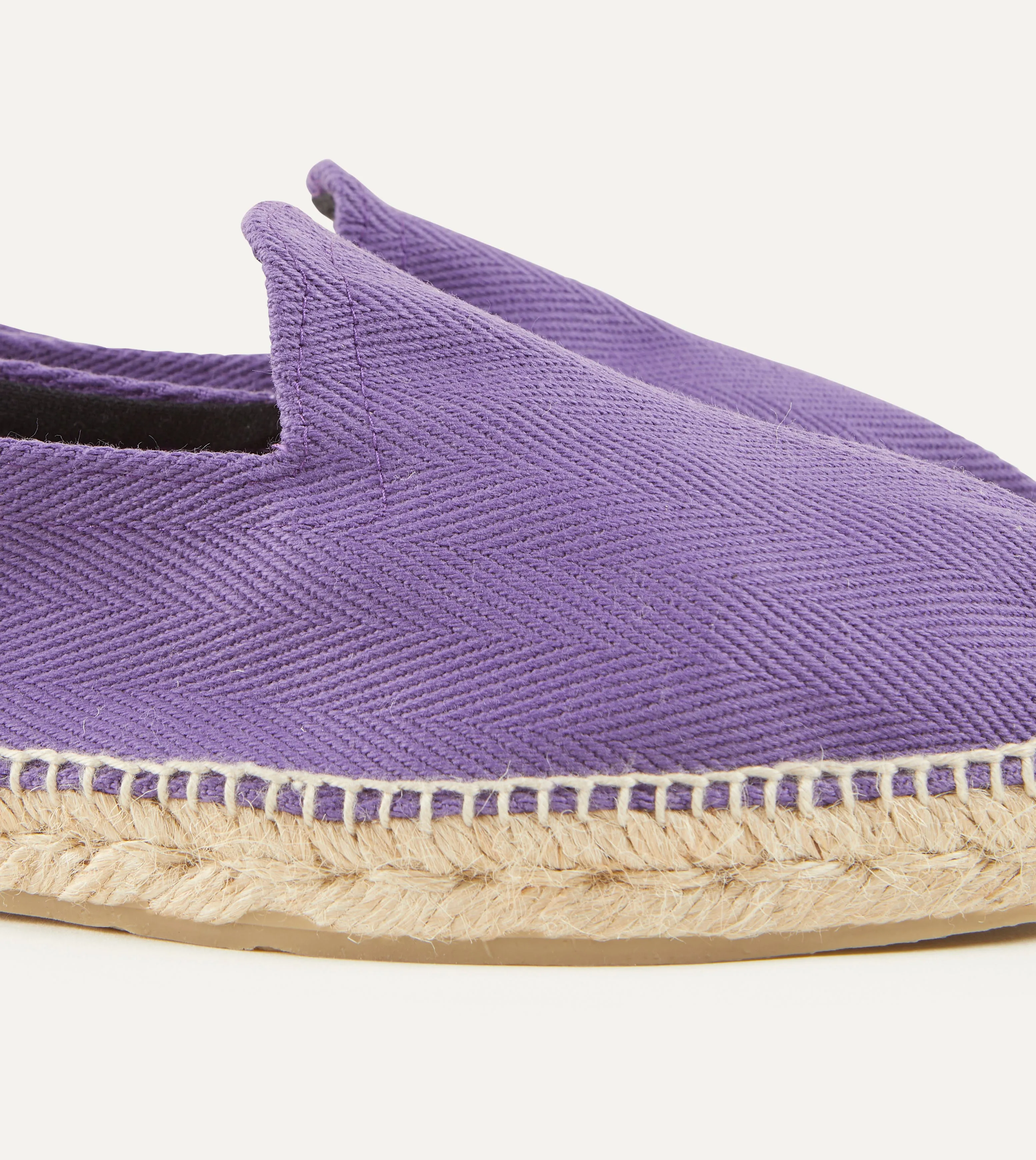 Coastal vibe Street Edge Purple Herringbone Cotton Espadrilles