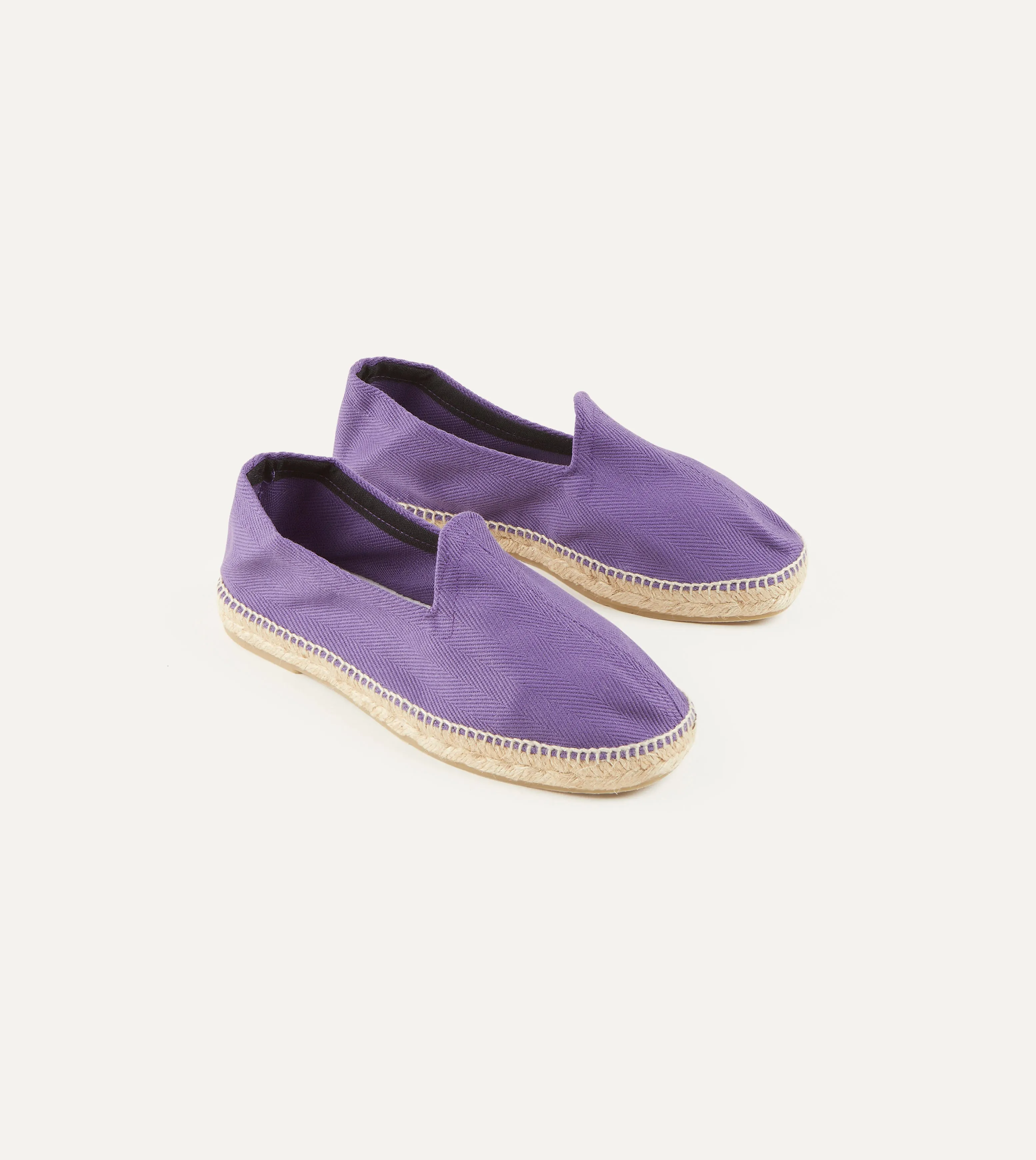 waterproof Purple Herringbone Cotton Espadrilles