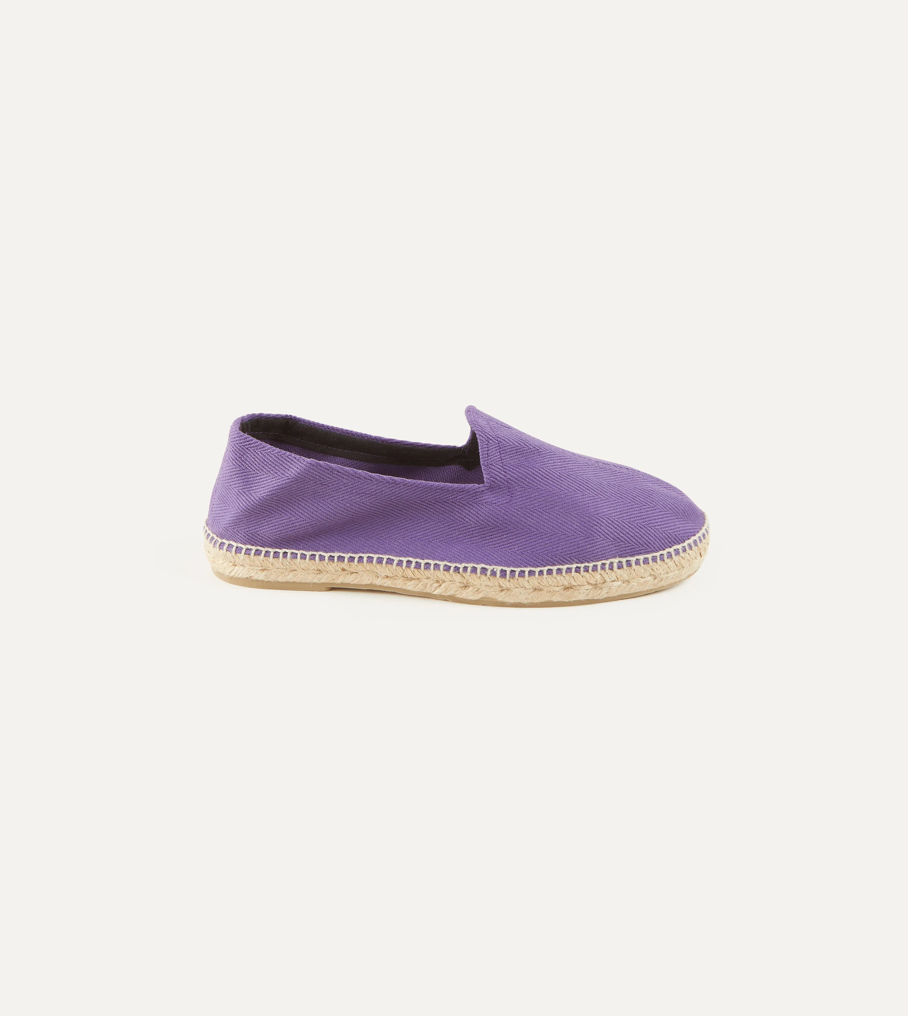 Toe box Korean Trend Purple Herringbone Cotton Espadrilles