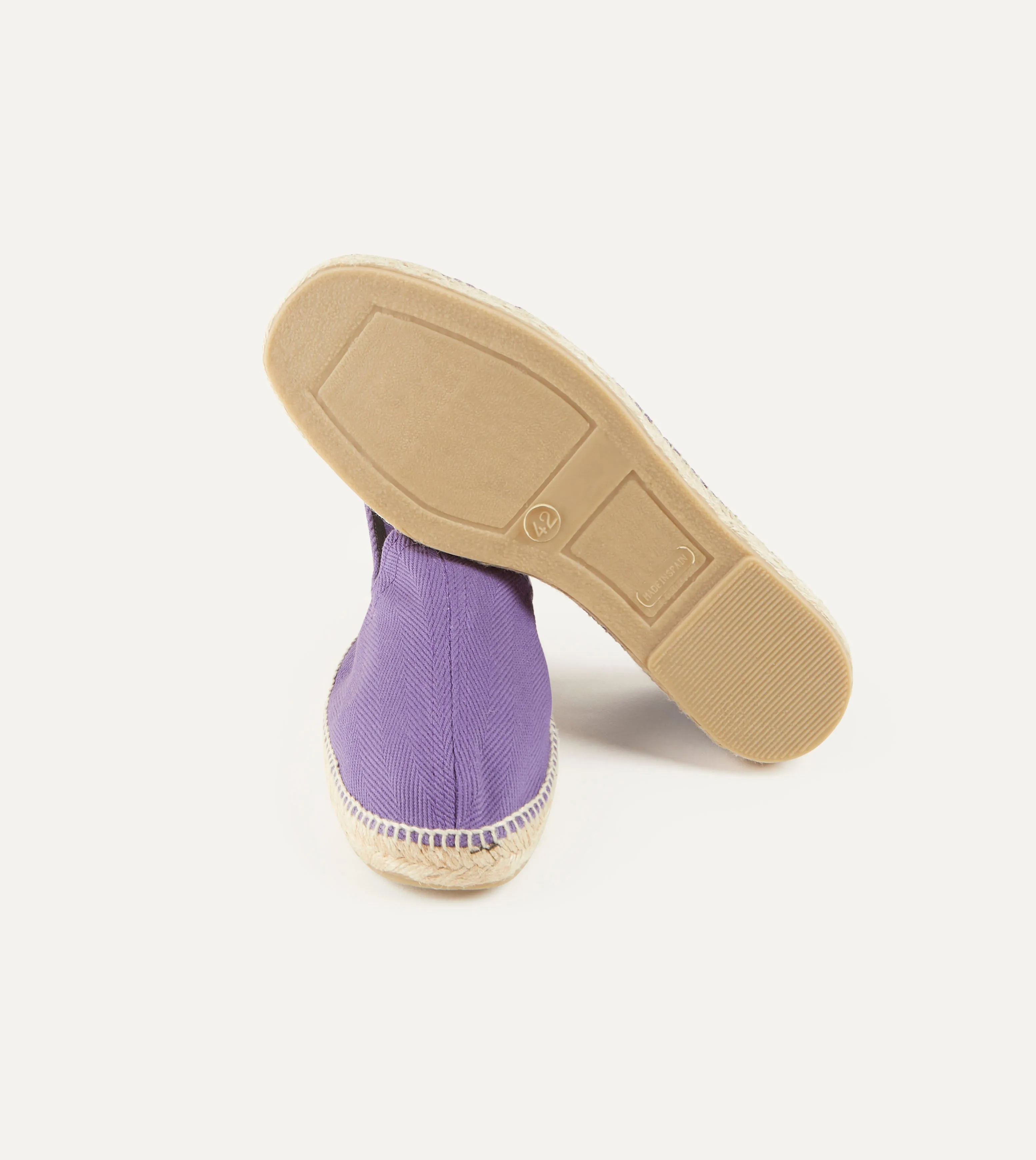 Fantasy Path Neo Pop Purple Herringbone Cotton Espadrilles